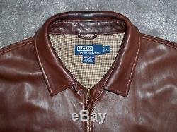 ralph lauren men's brown leather jacket