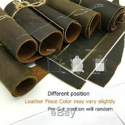 1.8-2mm Thick Leather Crazy Horse Vintage Pull-up Oil Brown Cowhide Leather