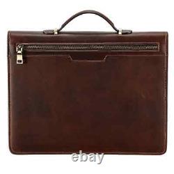 13.3 Inch Laptop Bag Vintage Men Briefcase Horse Leather