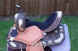 13 Western ShowithBarrel Racing Saddle-Genuine Leather
