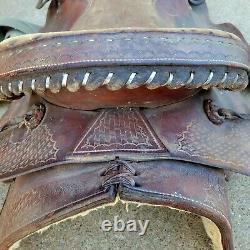 15 Vintage 1960 Western Equitation Saddle Leather Tooling