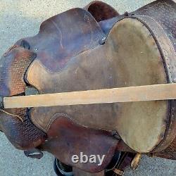 15 Vintage 1960 Western Equitation Saddle Leather Tooling