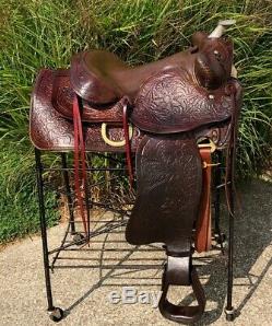 15 Vintage BIG HORN Western Horse Saddle w Metal Horn