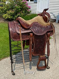 15 Vintage BUCK STITCH Western Horse Saddle VERY Cool