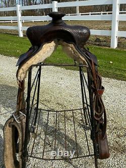 15 Vintage Western Horse Saddle Dark Oil