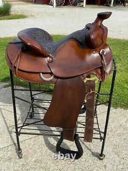 16 BIG HORN Vintage BEAR TRAP Western Horse Saddle #855