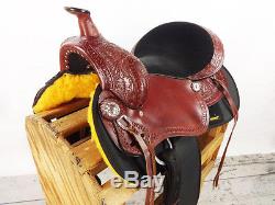 16 Leather Synthetic 50/50 Vintage Trail Western Cowboy Horse Saddle Tack