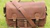 16 Vintage Leather Satchel Cow Leather Briefcase Mens Bags Bolsos De Hombre