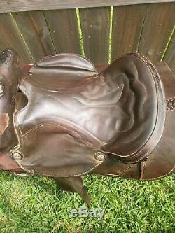 16'' Western Leather Pleasure Trail Horse Saddle Vintage Used Horn Quality USA