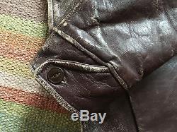 1940's Vintage Horse Hide Leather Jacket Size 38-40