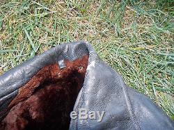 1950's Black Horse Hide Leather Jacket Used- Very Good Est. Men's Size 38/40
