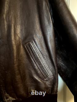 1950's Californian Leather Horse Hide Bomber Jacket Sz 42 WOW