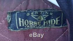 1950's vintage horse hide motorcycle jacket