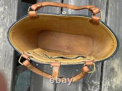 1960s Wester Ranch BOHO PURSE Leather Bag HAND TOOLED HORSE Butterfly Flowers