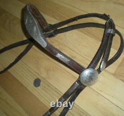1970's Vintage Champion Turf Sterling Silver Show Headstall Horse Bridle Tack