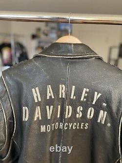 1970s Vintage Harley Davidson Leather Motorcycle Jacket Horse Eagle Goldberg Wwf