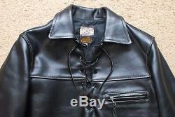 1990s VINTAGE The Real Mccoys Horse Hide Pullover Leather Jacket 38 motorcycle