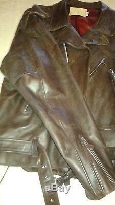2XL (New) 80's Vintage (Dark Brown) Iron Horse Biker Jacket