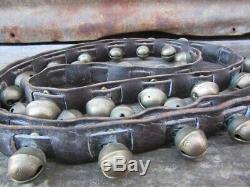 38 Antique Horse Sleigh Bells Small Sizes #00 #0 #1 Vintage Leather Jingle Bell
