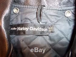 #4l/vtg Harley Davidson Horse Hide Leather Jacket/biker/motorcycle/sz 42