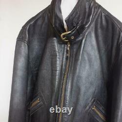 80's ISSEY MIYAKE DUETRIO Horse Leather jacket Vintage Rare From japan F/S P7