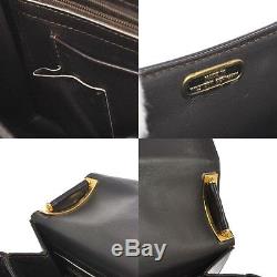 Authentic Comtesse Shoulder Bag Brown Horse Hair Leather Germany Vintage K05808