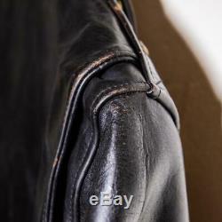 Aero Leather Double Riders Jacket Outer Horse ELVIS Size 36 Men Vintage Genuine