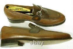 Allesandro Stella Horse Bit Loafers Shoes Hand Made Italy Antique Brown 10.5 11