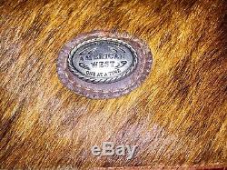 American West Satchel Slouch Attaché Briefcase Weekender Travel Horse Hair$395