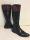 Ann Demeulemeester leather boots black brown Vintage Size 39 horse riding witch