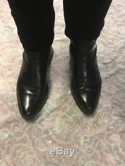 Ann Demeulemeester leather boots black brown Vintage Size 39 horse riding witch