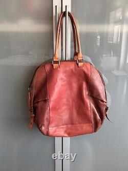 Anthropologie Holding Horses Bag, TwoTone Leather Satchel, Vintage Look