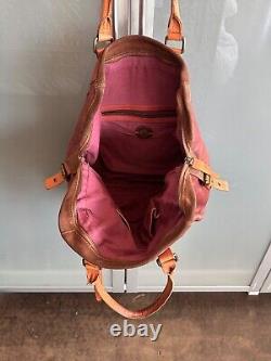 Anthropologie Holding Horses Bag, TwoTone Leather Satchel, Vintage Look