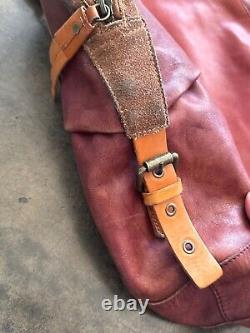 Anthropologie Holding Horses Bag, TwoTone Leather Satchel, Vintage Look