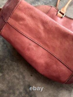 Anthropologie Holding Horses Bag, TwoTone Leather Satchel, Vintage Look