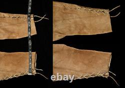 Antique 19th Century Indian War Cavalry Scout Hand Sewn Brain Tan Leather Pants