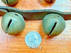 Antique Christmas 6' Horse Jingle Bells Sleigh Bells 30 Bells On Leather Strap