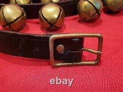 Antique Horse 30 1.5 Sleigh Bells 71 Leather Strap Jingle Bells Christmas