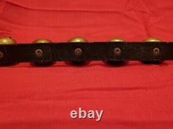 Antique Horse 30 1.5 Sleigh Bells 71 Leather Strap Jingle Bells Christmas