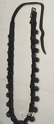 Antique Horse Sleigh Bells Double Leather England Brass 22 Bells Graduated 72