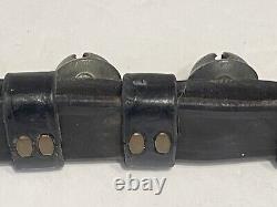 Antique Horse Sleigh Bells Double Leather England Brass 22 Bells Graduated 72