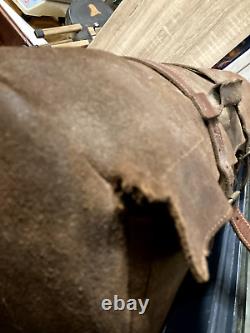 Antique Satchel Bag Trip Western Canadian Valley Vintage Skin Leather Horse