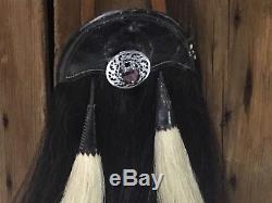 Antique Scottish Sporran Kilt Purse Bag Horse Hair Tassels Leather Pouch
