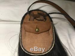Antique Scottish Sporran Kilt Purse Bag Horse Hair Tassels Leather Pouch