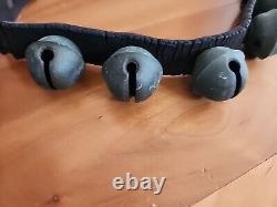 Antique Sleigh Bells On Leather Horse Belt