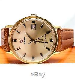 Antique Vintage 1960's Rado Golden Horse 11748 Gold Filled Men's Wristwatch