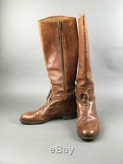 Antique Vintage Brown Leather A. E. Nettleton Lace Up Horse Riding Boots