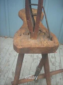 Antique Vintage Harness Leather Vise Blacksmith Saddle Stitching Horse Farm Tool