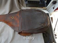 Antique/Vintage Leather Motorcycle/Horse Saddle Bags Damaged Estate Find