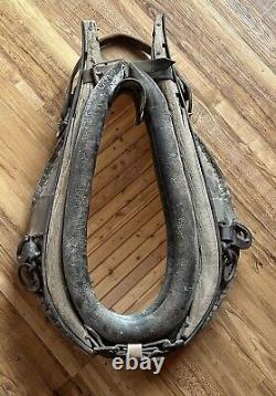 Antique Vintage Rustic Leather Horse Collar Mirror